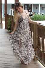 Safari Ruffled Maxi Dress