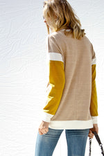 Hey Suga Color Block Top - Taupe