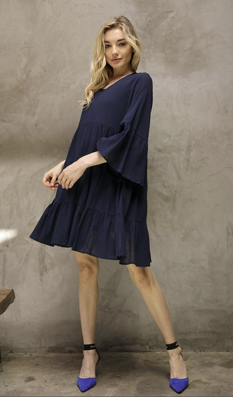 Autumn Nights Bell Sleeve Dress